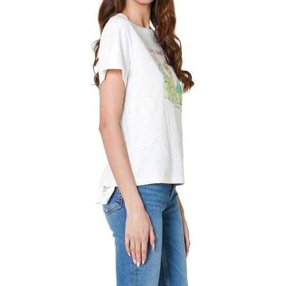 NEW RE/DONE classic long walks tee in vintage white - Picture 2 of 3